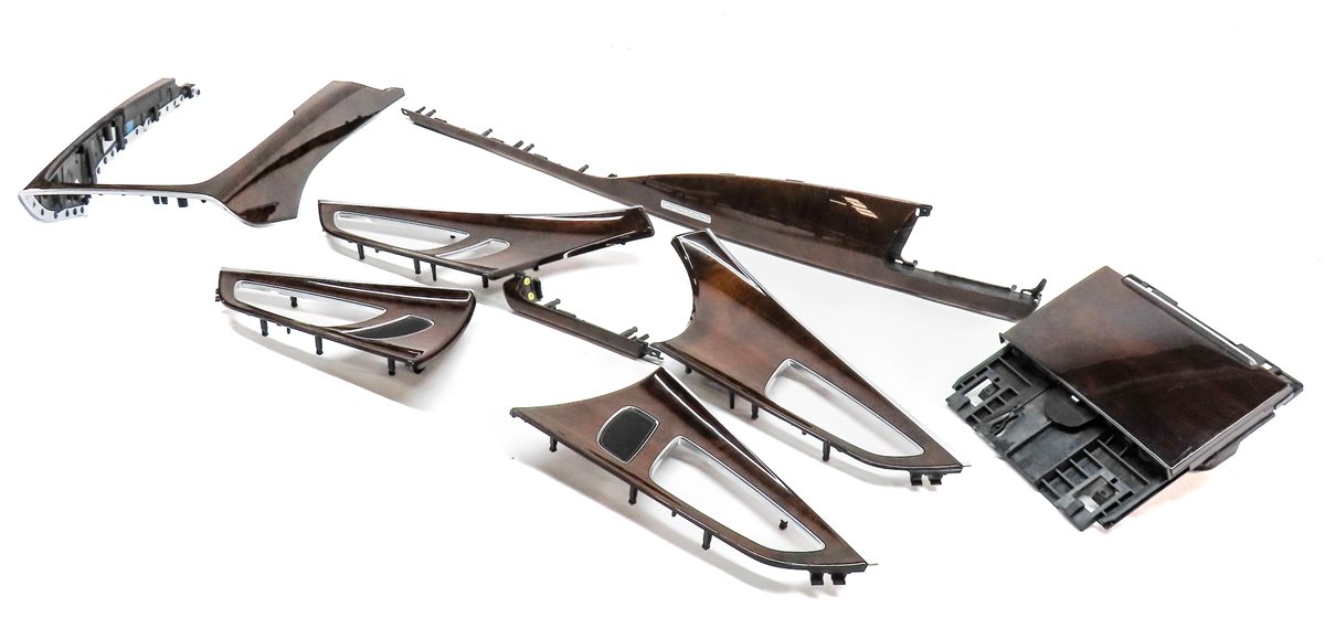 2016 AUDI A7 (C7) INTERIOR CONSOLE DASH FRONT & REAR DOOR TRIM SET/8 (Walnut)