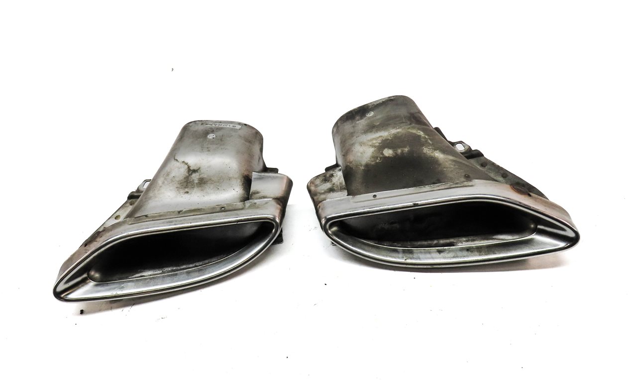 Thumbnail 2: 2015 MERCEDES C300 (W205) REAR LEFT & RIGHT EXHAUST MUFFLER TIP SET/2 (CHROME)