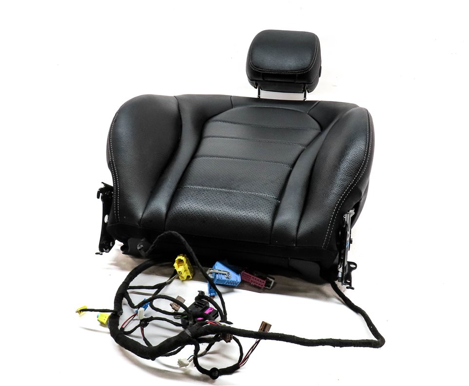 Thumbnail 1: 15 MERCEDES C300 W205 FRONT LEFT DRIVER UPPER HEATED MEMORY SEAT CUSHION (Black)