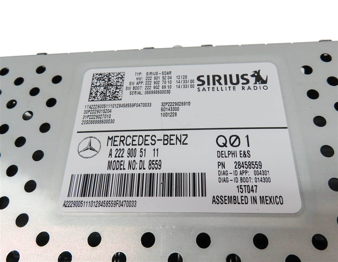 Thumbnail 4: 15-21 MERCEDES C GLC S GT (W205 W222 X190 X253) SIRIUS SATELLITE RADIO RECEIVER