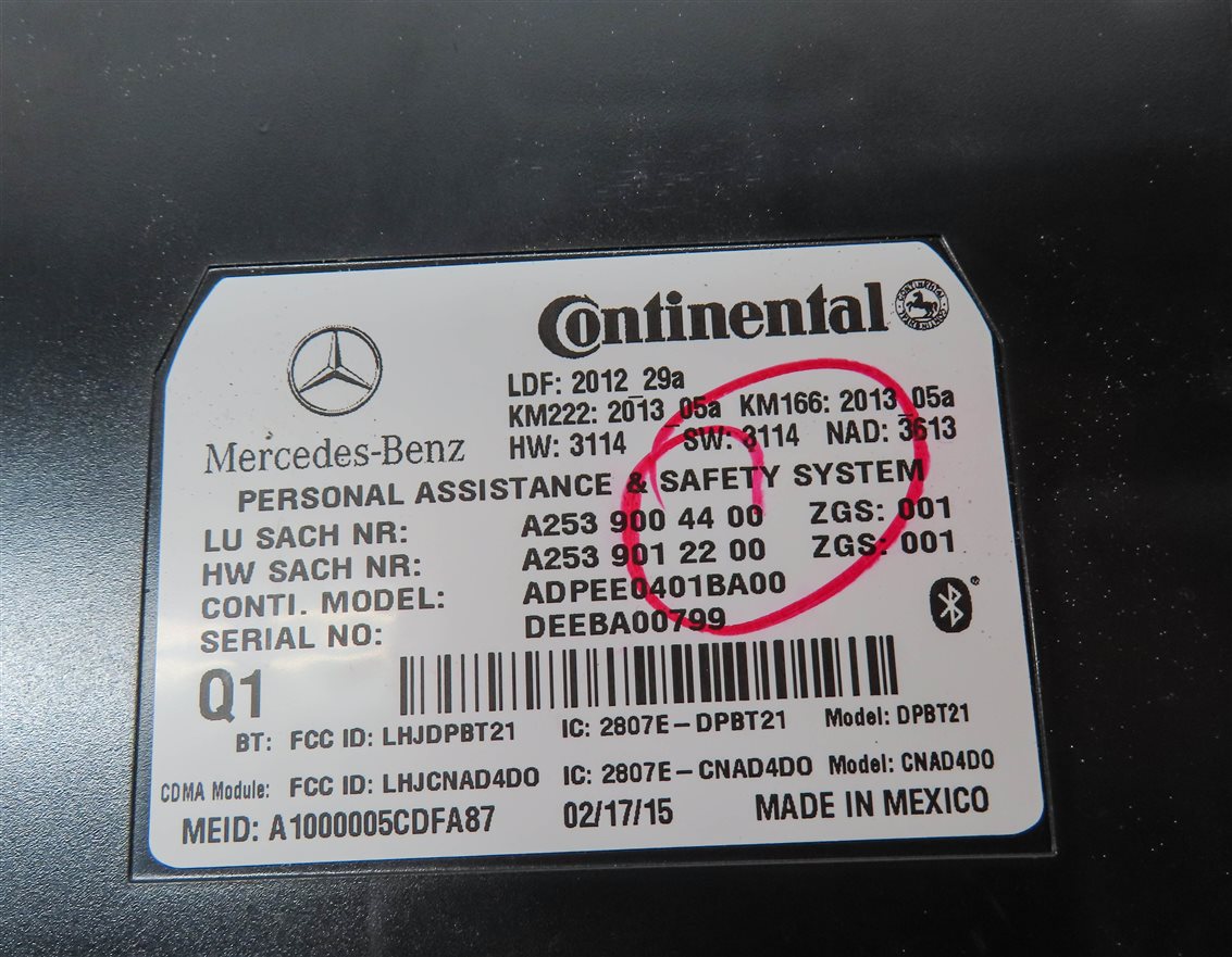 Thumbnail 4: 15-20 MERCEDES B C CLA E GLA GLE S CLS SLK BLUETOOTH COMMUNICATION MODULE