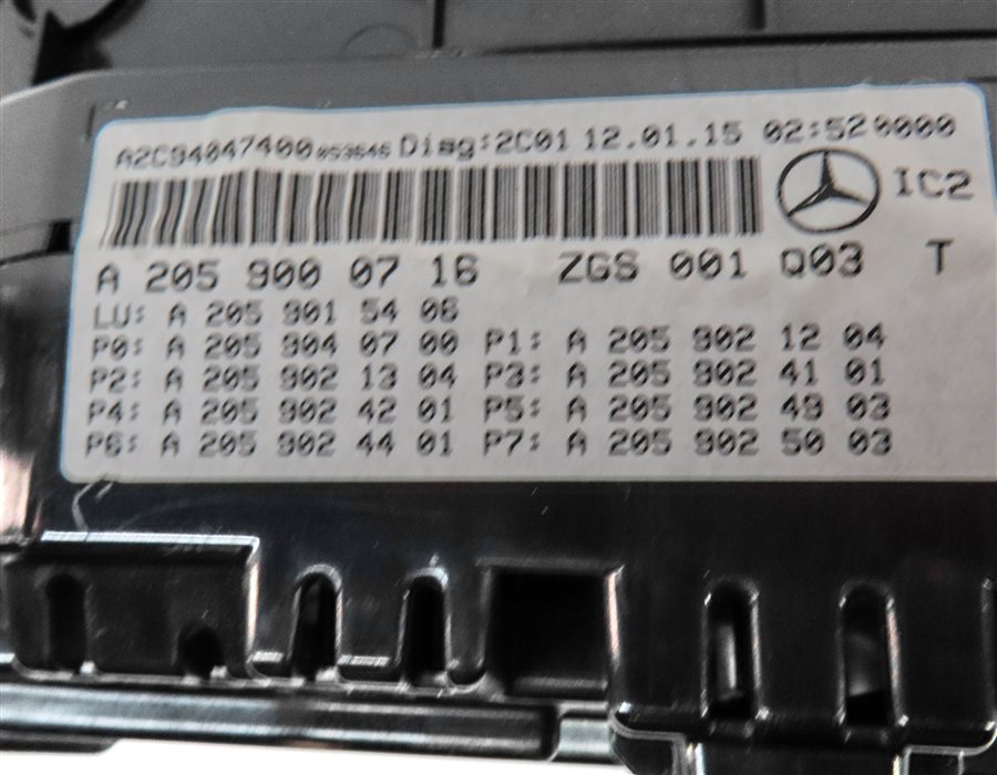 Thumbnail 6: 2015 MERCEDES C300 C400 (W205) SPEEDOMETER INSTRUMENT GAUGE CLUSTER (MPH / 78k)