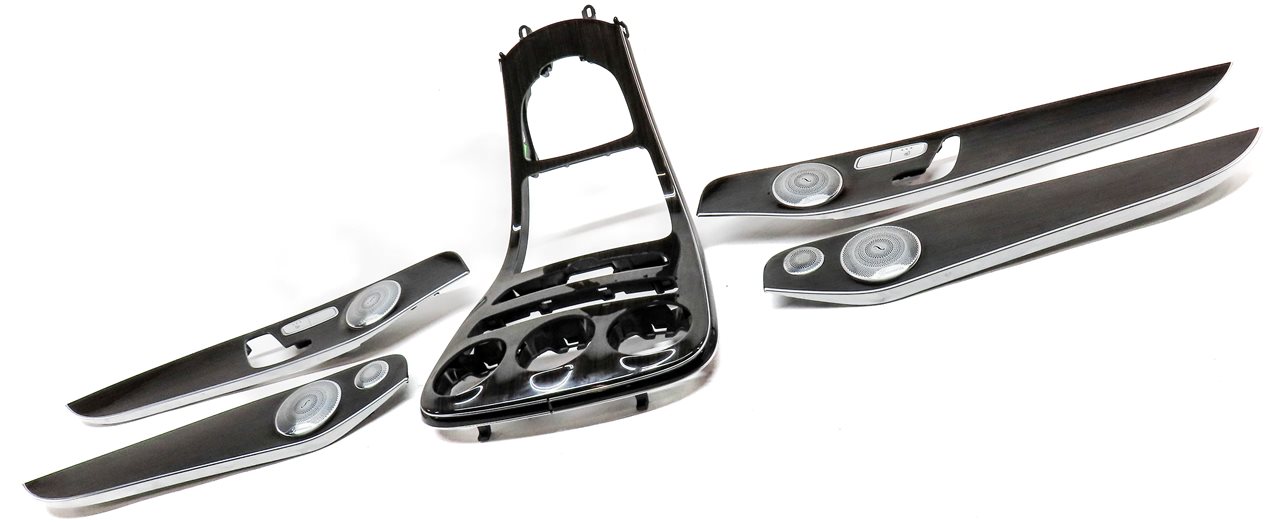 Thumbnail 3: 15 MERCEDES C300 W205 INTERIOR CENTER CONSOLE FRONT REAR DOOR TRIM SET/5 (Zen)