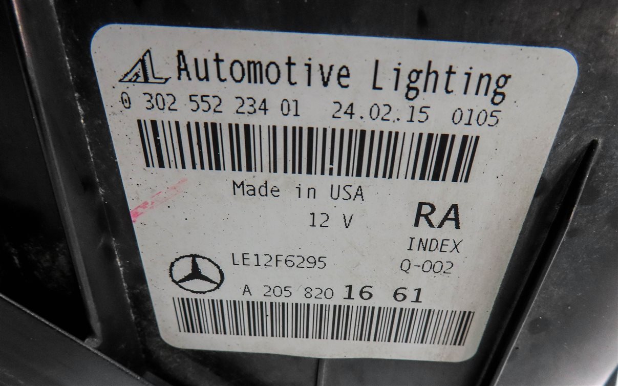 Thumbnail 6: 15-18 MERCEDES C300 C350 C400 C450 (W205) FRONT RIGHT LED STATIC HEADLIGHT LAMP