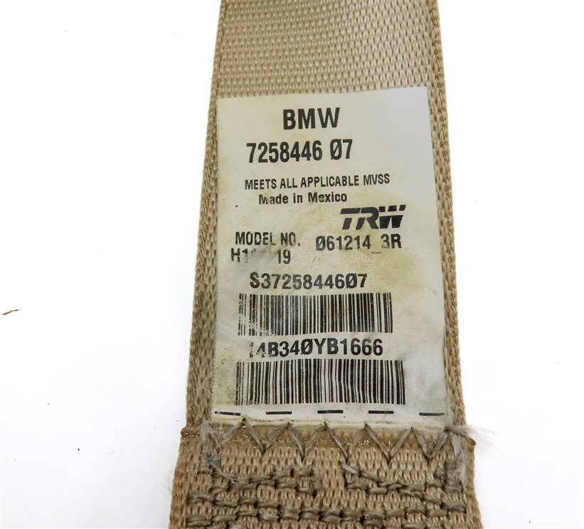 Thumbnail 5: 2015 BMW X3 (F25) REAR SEAT LEFT SEATBELT SEAT BELT RETRACTOR (Beige)