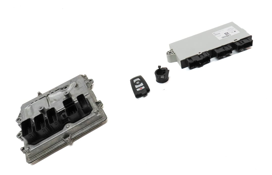 Thumbnail 3: 14-17 BMW 535iGT 535i 740i X3 X4 - 3.0L N55 ENGINE DME CAS-4 MODULE & KEY SET