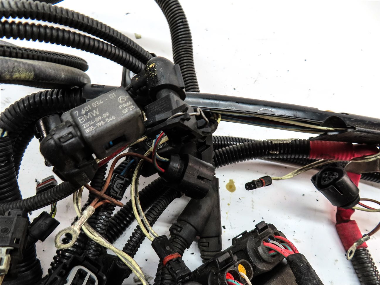 Thumbnail 10: 2015 BMW X3 (F25) 3.0L N55 TURBO ENGINE WIRE WIRING HARNESS LOOM
