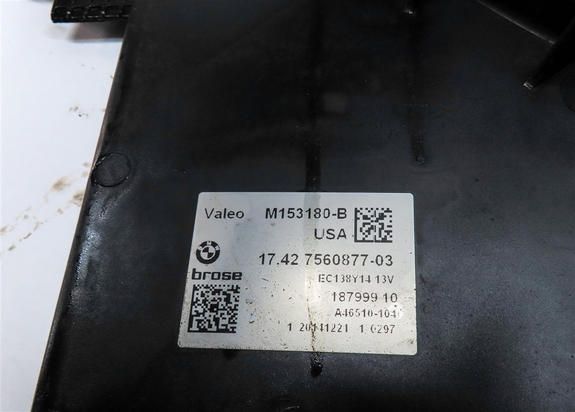 Thumbnail 6: 11-18 BMW X3 X4 (F25 F26) 3.0L N55 TURBO ENGINE 600 WATT RADIATOR COOLING FAN