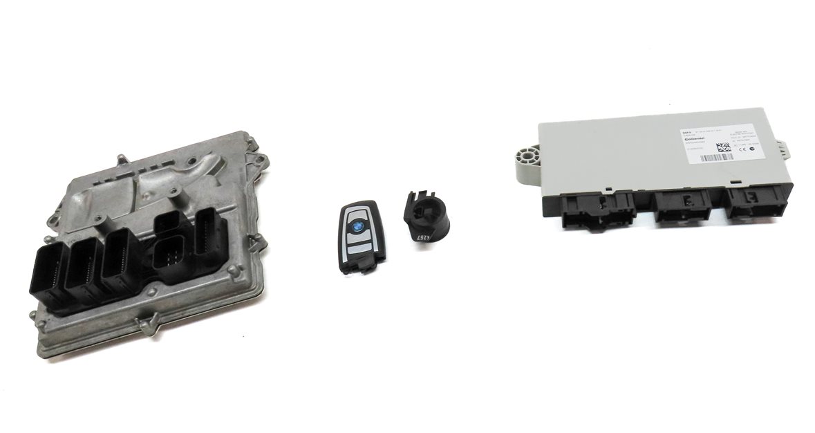 Thumbnail 2: 14-17 BMW 535iGT 535i 740i X3 X4 - 3.0L N55 ENGINE DME CAS-4 MODULE & KEY SET