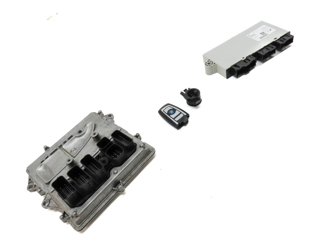 Thumbnail 3: 14-17 BMW 535iGT 535i 740i X3 X4 - 3.0L N55 ENGINE DME CAS-4 MODULE & KEY SET