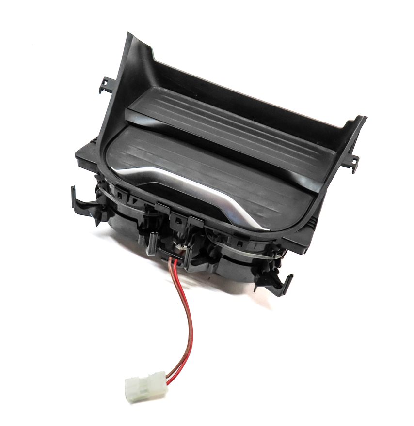 2015 BMW X4 (F26) FRONT CENTER CONSOLE CUP HOLDER DRINK HOLDER w ROLL TOP LID