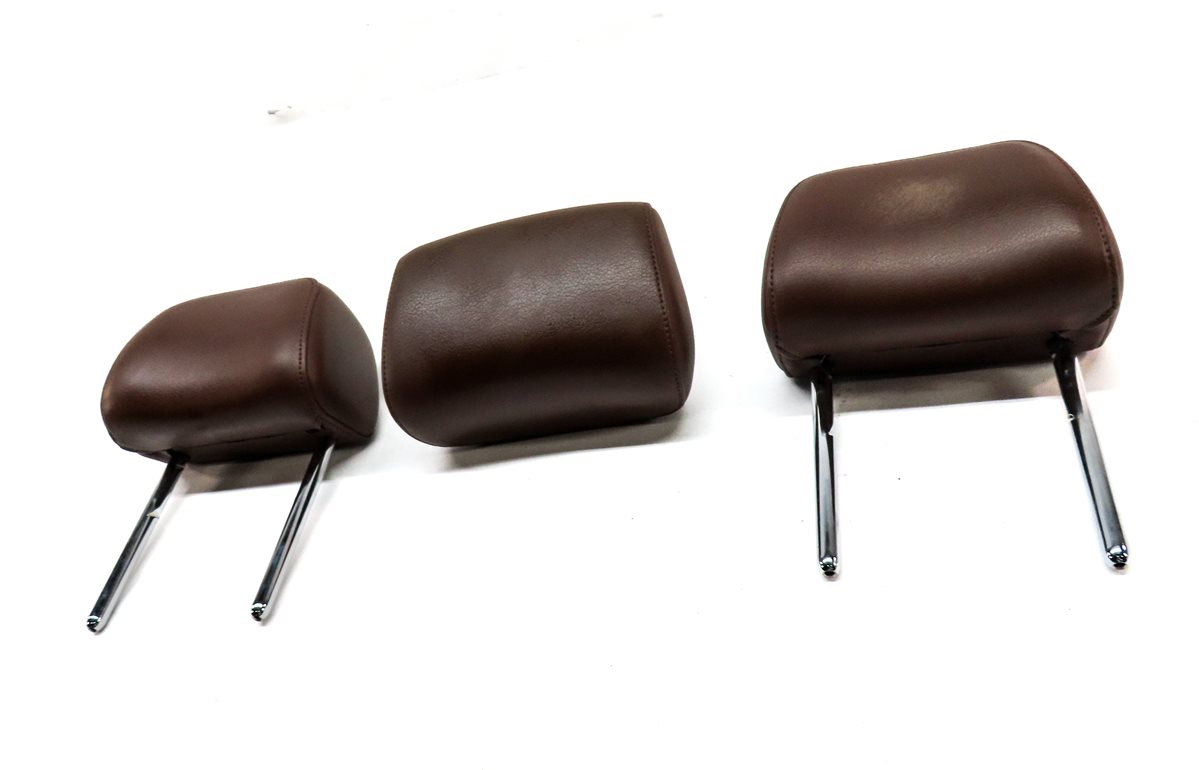 Thumbnail 2: 12-18 AUDI A6 S6 (C7 4G) REAR LEFT CENTER RIGHT SEAT HEADREST SET/3 (Brown)