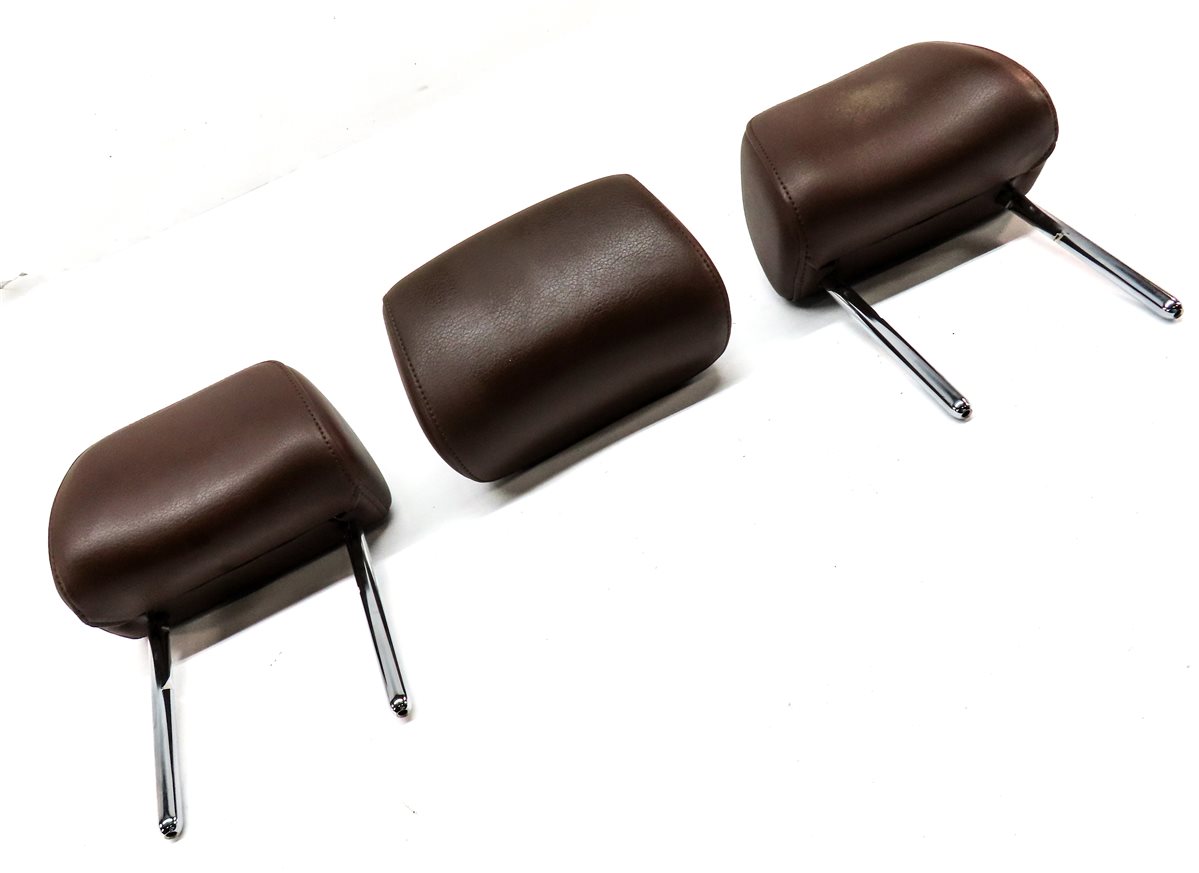 Thumbnail 3: 12-18 AUDI A6 S6 (C7 4G) REAR LEFT CENTER RIGHT SEAT HEADREST SET/3 (Brown)