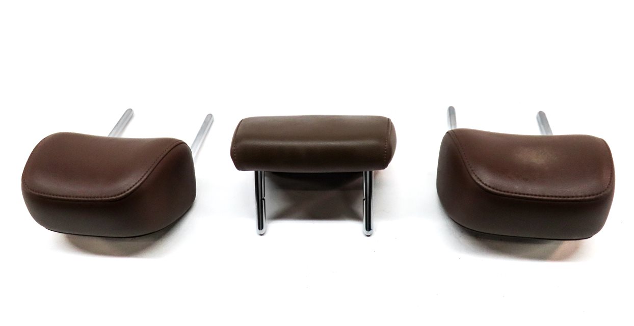 Thumbnail 4: 12-18 AUDI A6 S6 (C7 4G) REAR LEFT CENTER RIGHT SEAT HEADREST SET/3 (Brown)