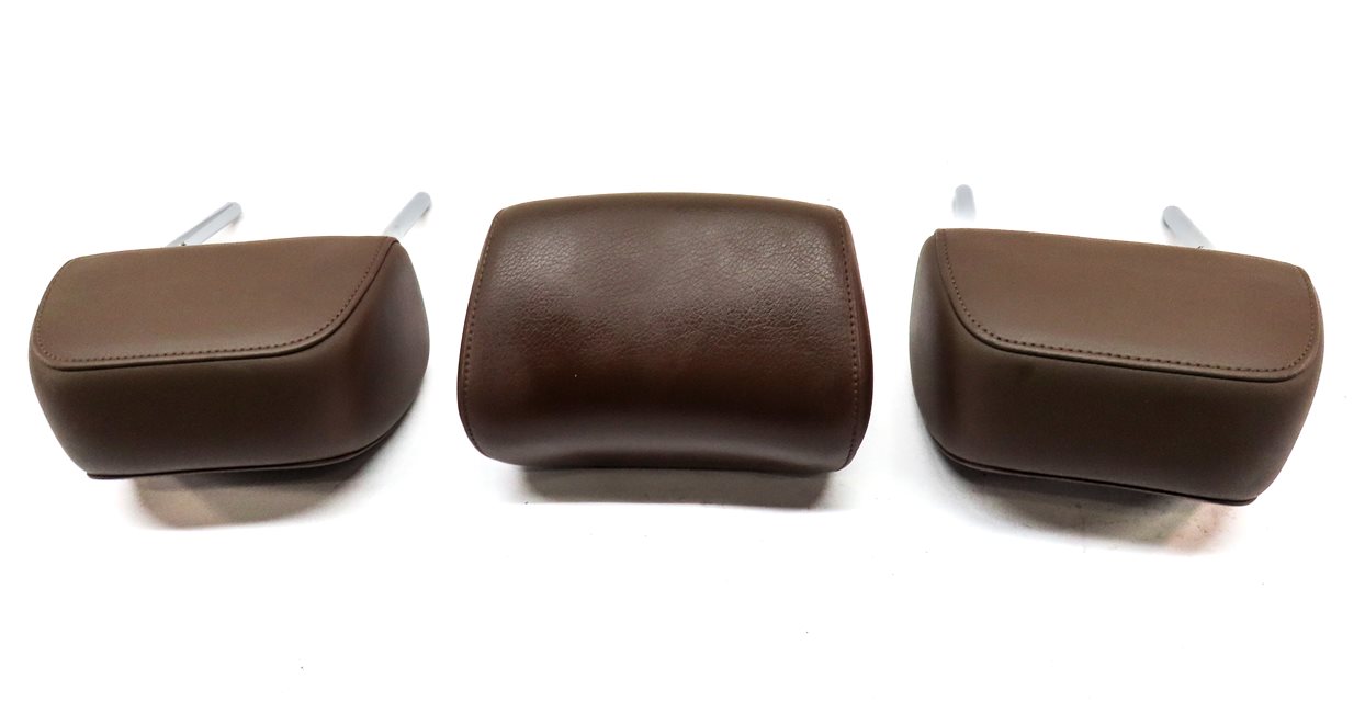 Thumbnail 5: 12-18 AUDI A6 S6 (C7 4G) REAR LEFT CENTER RIGHT SEAT HEADREST SET/3 (Brown)