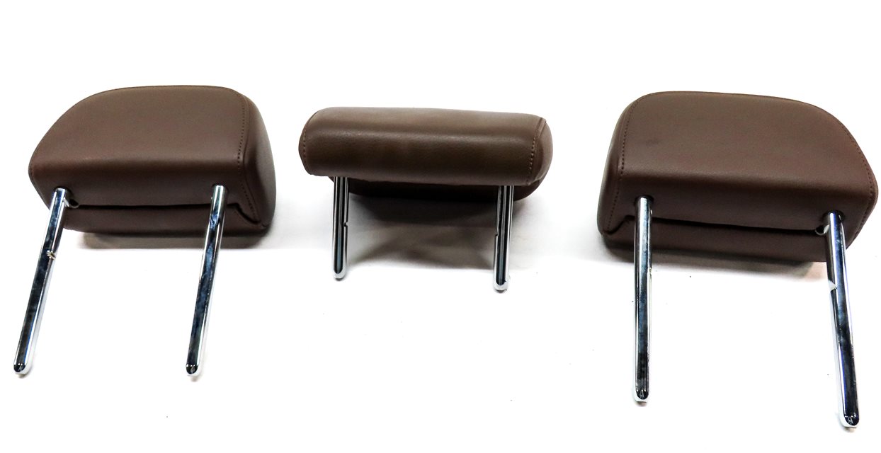 Thumbnail 6: 12-18 AUDI A6 S6 (C7 4G) REAR LEFT CENTER RIGHT SEAT HEADREST SET/3 (Brown)