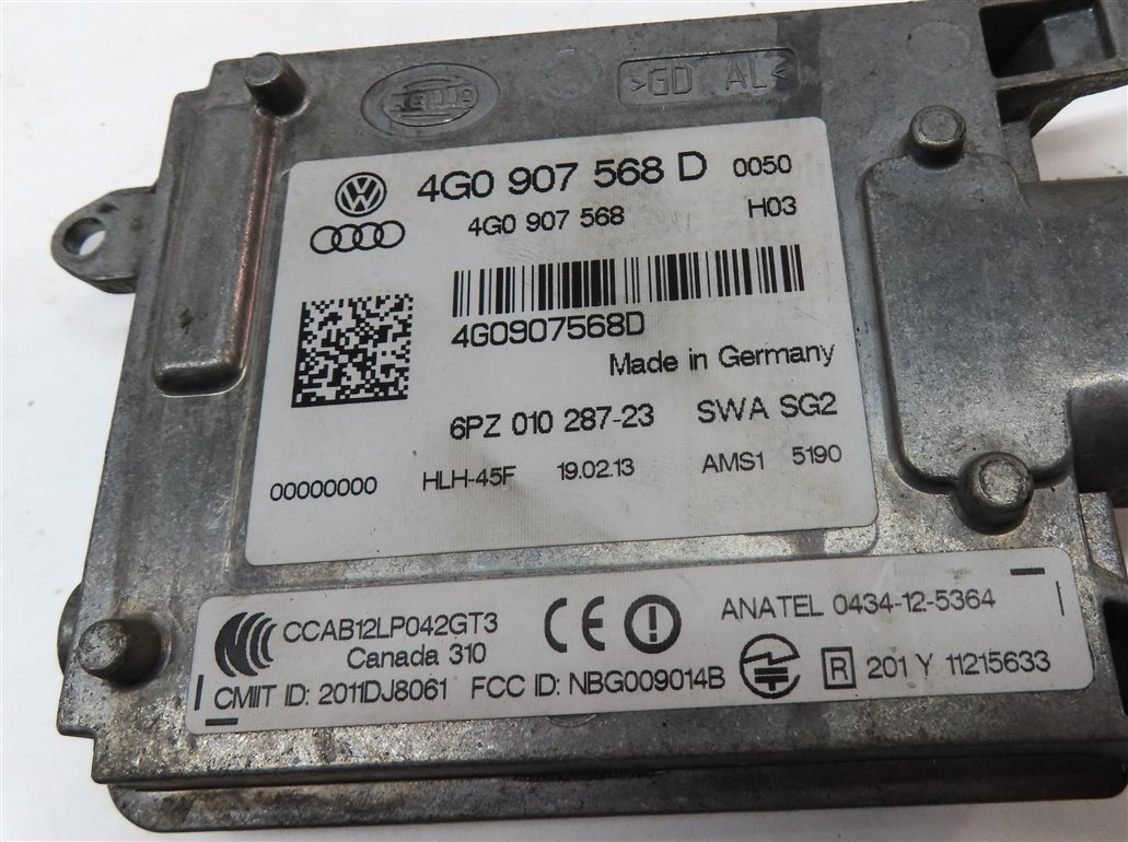 Thumbnail 4: 2012-2015 AUDI A6 S6 (C7) LEFT DRIVER REAR BLIND SPOT ALERT MODULE (SLAVE)