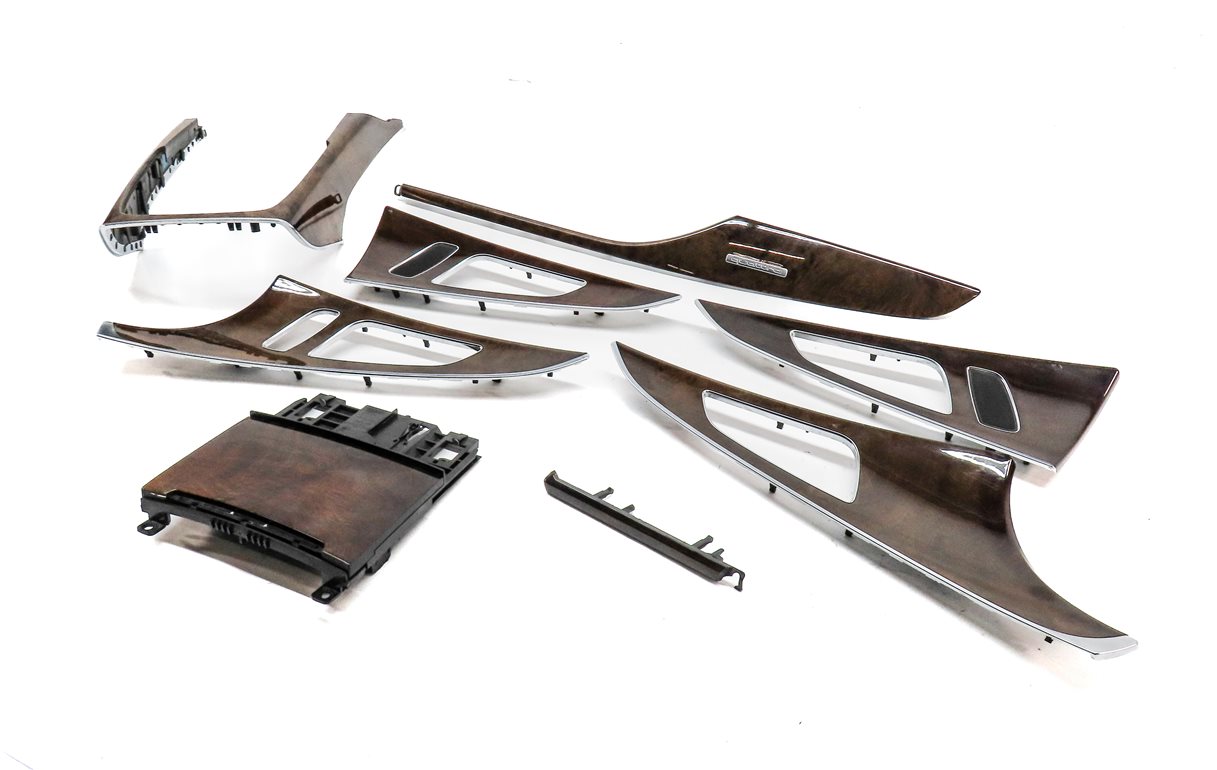 13 AUDI A6 (C7) INTERIOR DASH FRONT/REAR DOOR CENTER CONSOLE TRIM SET/8 (Walnut)