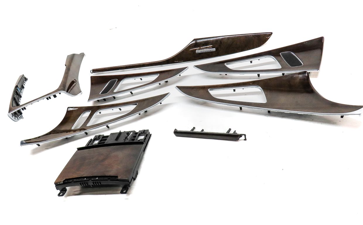 Thumbnail 2: 13 AUDI A6 (C7) INTERIOR DASH FRONT/REAR DOOR CENTER CONSOLE TRIM SET/8 (Walnut)