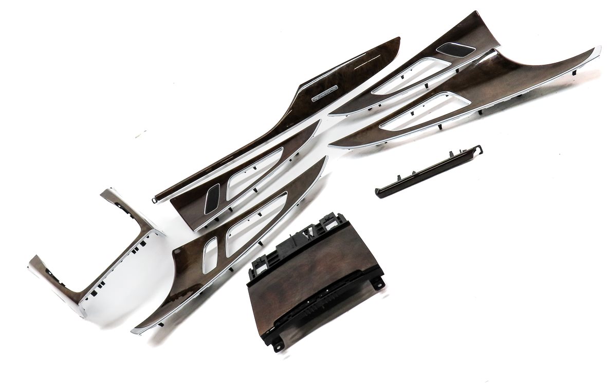 Thumbnail 3: 13 AUDI A6 (C7) INTERIOR DASH FRONT/REAR DOOR CENTER CONSOLE TRIM SET/8 (Walnut)