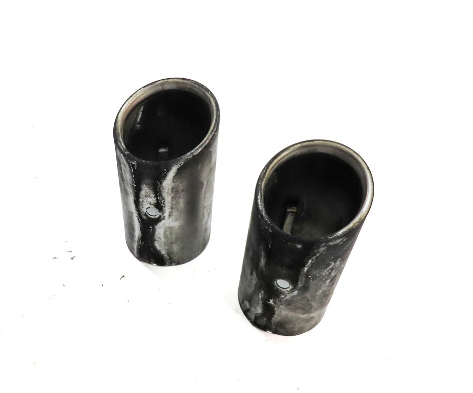 15-18 AUDI Q3 (8U) 2.0L TURBO ENGINE REAR LEFT & RIGHT MUFFLER EXHAUST TIP SET 2