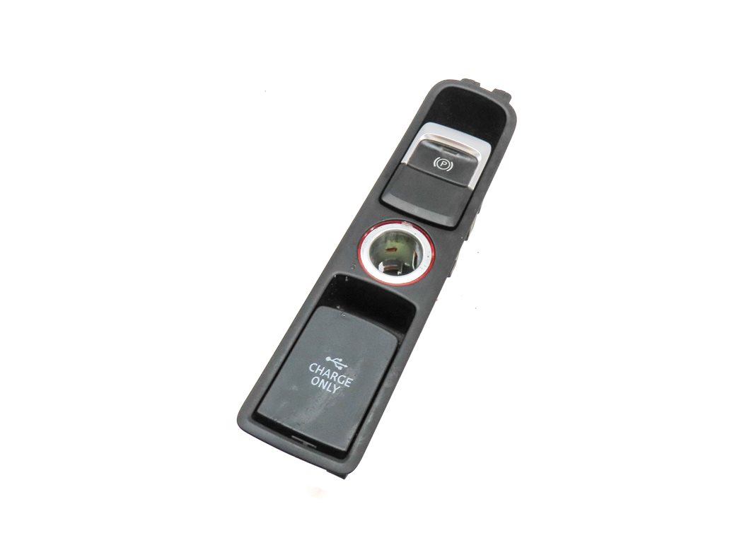 2018 AUDI Q3 (8U) PARKING BRAKE SWITCH w/ 12v SOCKET USB CHARGING PORT JACK