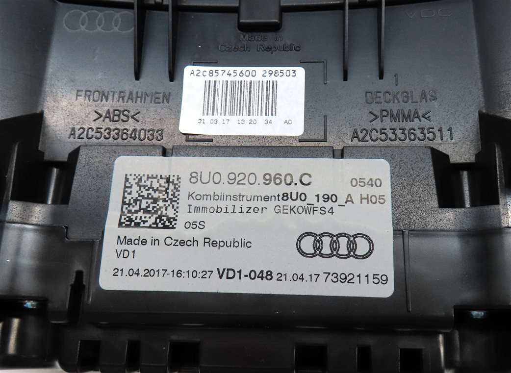 Thumbnail 20: 18 AUDI Q3 8U 2.0L TURBO CCTA SPEEDOMETER ECU IMMOBILIZER MODULE KEY SET (95k)
