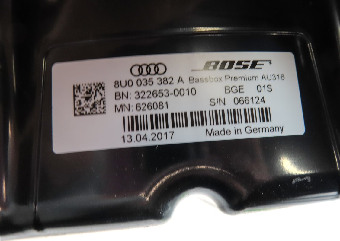Thumbnail 11: 2018 AUDI Q3 (8U) RADIO STEREO BOSE AUDIO SUBWOOFER SUB TWEETER SPEAKER SET-13