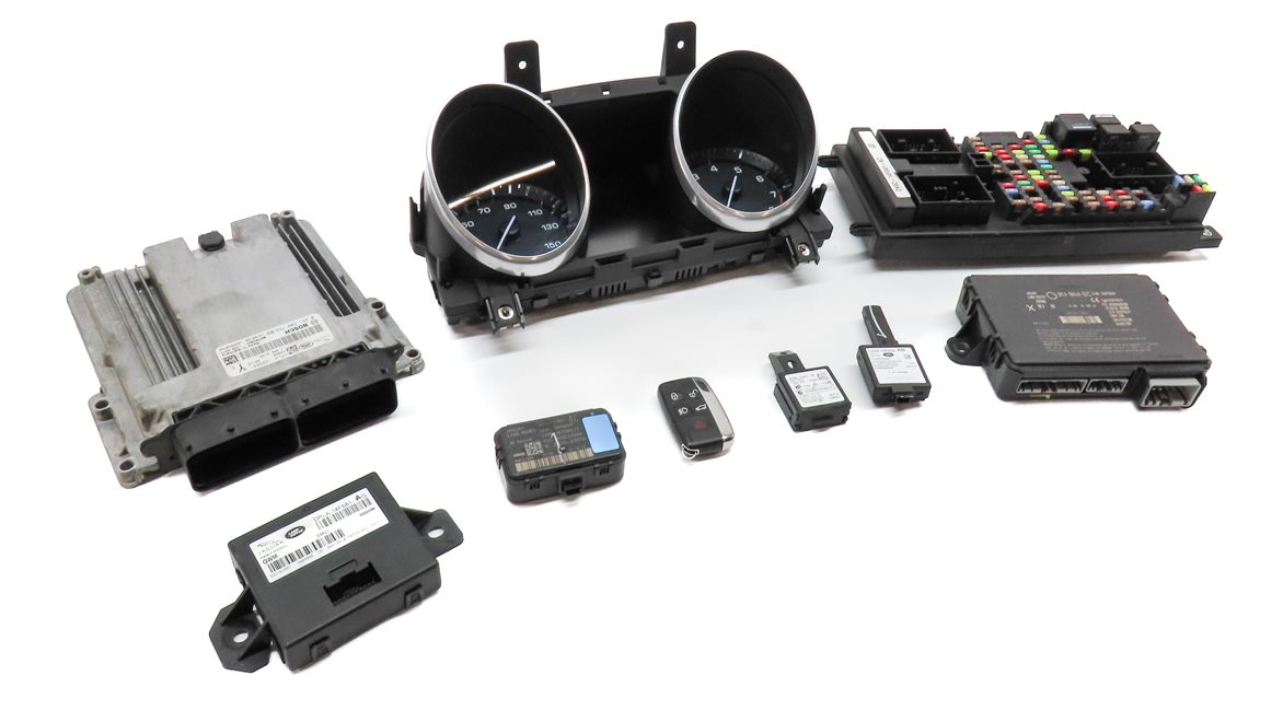 Thumbnail 4: 14 RANGE ROVER SPORT (L494) 3.0L SUPERCHARGED ENGINE IMMOBILIZER MODULE KEY SET