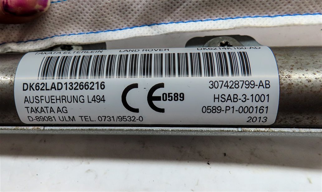 Thumbnail 5: 2014-2020 RANGE ROVER SPORT (L494) LEFT DRIVER ROOF SIDE CURTAIN AIRBAG AIR BAG