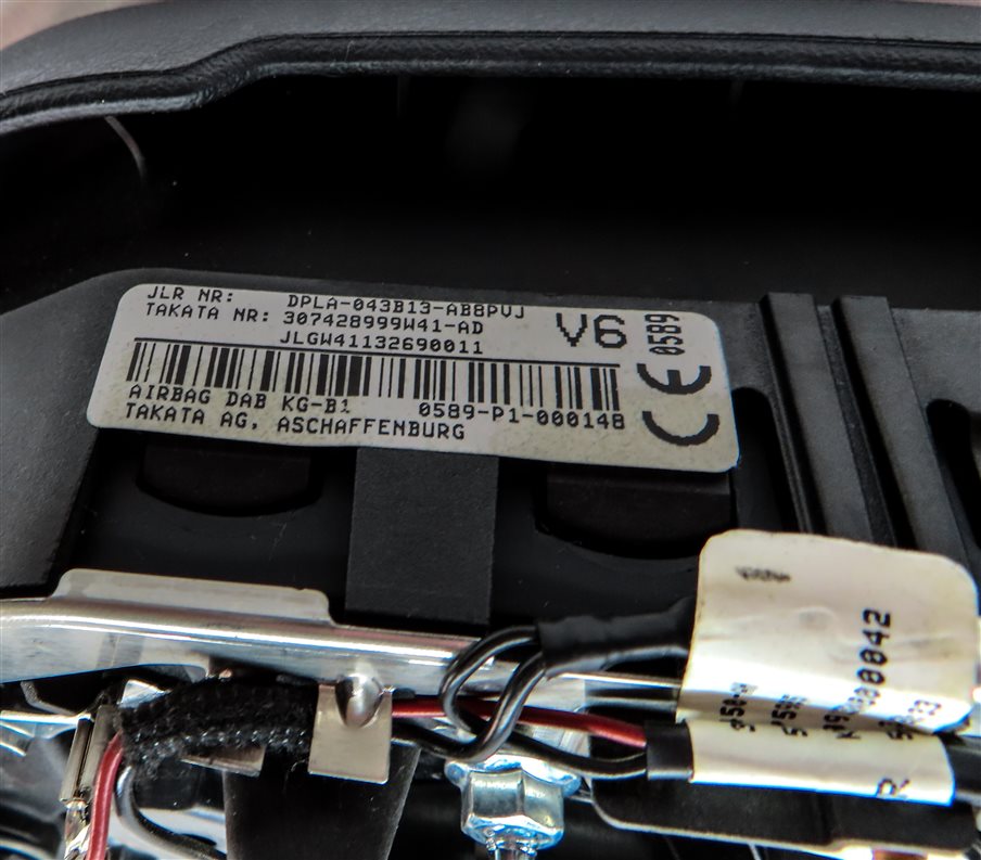 Thumbnail 6: 14-17 RANGE ROVER SPORT (L405 L494) 3.0L STEERING WHEEL AIRBAG AIR BAG (BLACK)
