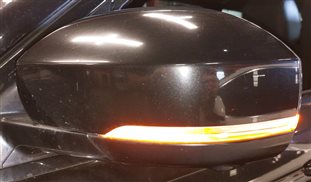 Thumbnail 3: 14-15 RANGE ROVER SPORT (L494) LEFT DRIVER BLIND SPOT CAMERA DOOR MIRROR (Black)