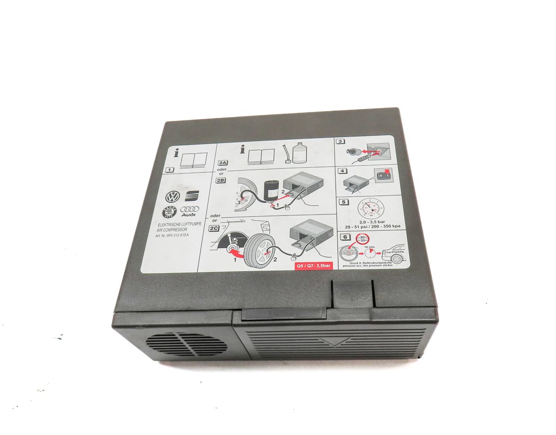 Thumbnail 2: 2014 AUDI Q7 (4L) EMERGENCY ROADSIDE SPARE TIRE AIR COMPRESSOR PUMP KIT