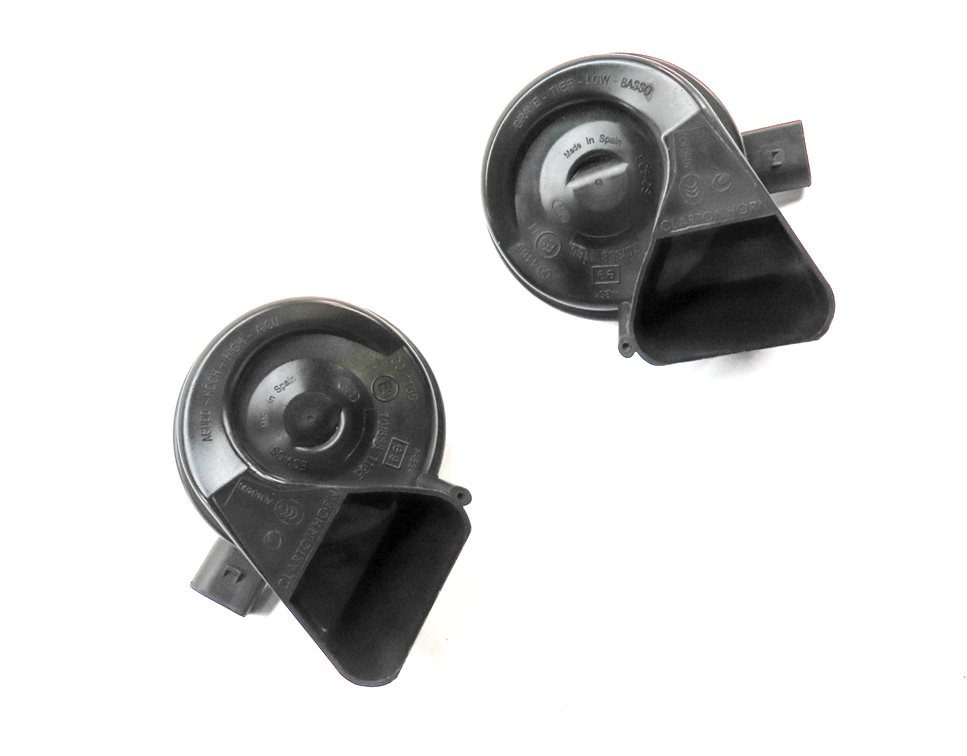 Thumbnail 3: 2007-2015 AUDI Q7 R8 (4L 4S) HIGH & LOW TONE NOTE SIGNAL SAFETY HORN SET-2