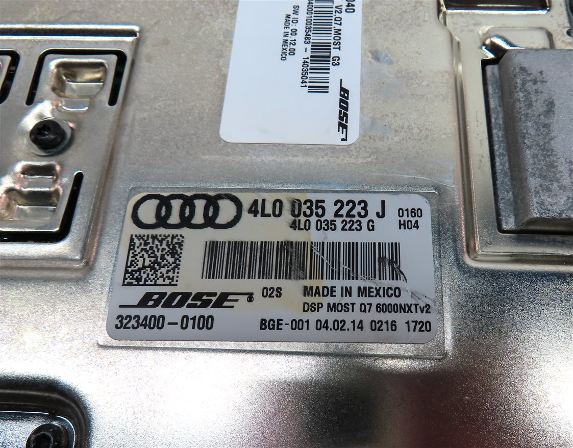 Thumbnail 5: 2013-2015 AUDI Q7 (4L) RADIO STEREO BOSE AUDIO AMP AMPLIFIER (OPTION 8RY)