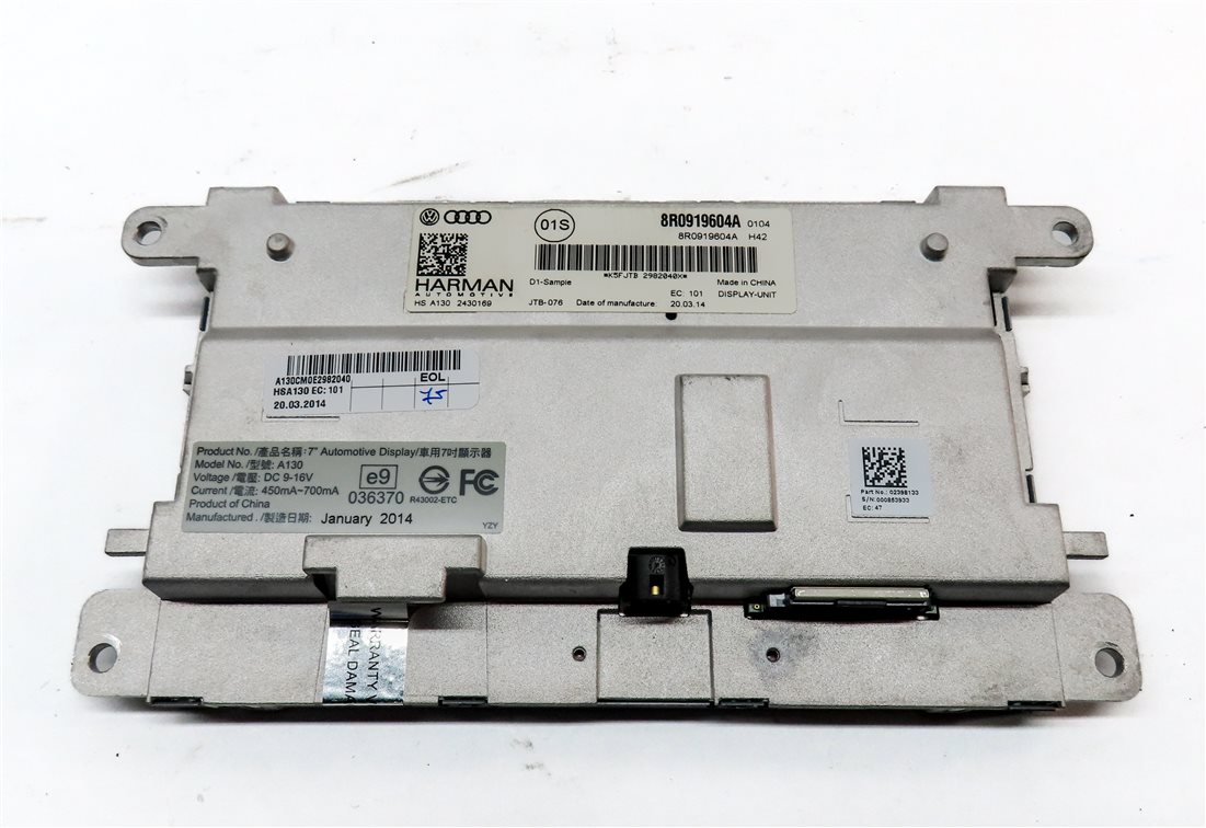 Thumbnail 6: 2013-2015 AUDI Q7 (4L) RADIO STEREO FRONT 7" INFORMATION MEDIA DISPLAY SCREEN