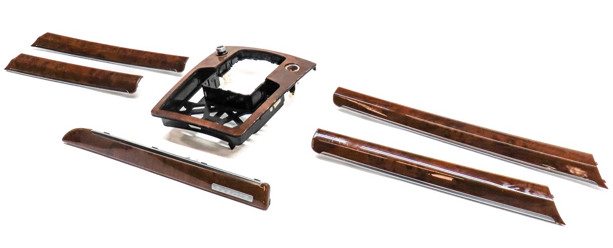2014 AUDI Q7 (4L) 3.0L INTERIOR DASH CENTER CONSOLE DOOR TRIM SET/6  (Walnut)