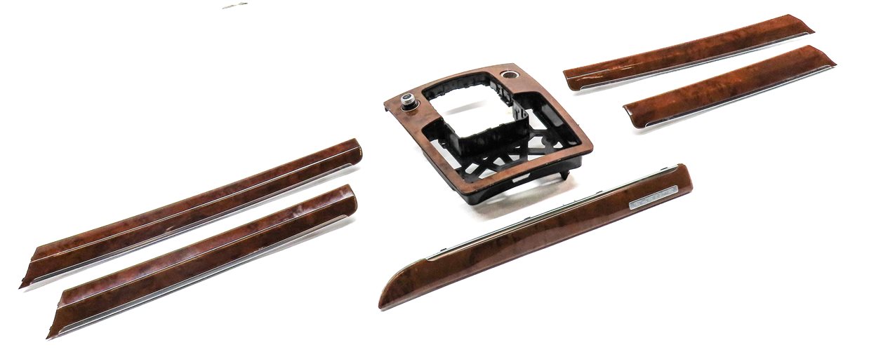Thumbnail 3: 2014 AUDI Q7 (4L) 3.0L INTERIOR DASH CENTER CONSOLE DOOR TRIM SET/6  (Walnut)