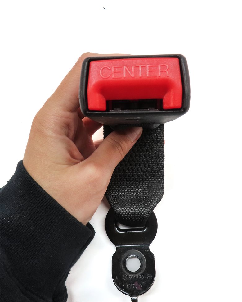 Thumbnail 5: 12 BMW 550I (F10) REAR LEFT CENTER RIGHT SEATBELT BUCKLE RECEIVER SET/4 (Black)