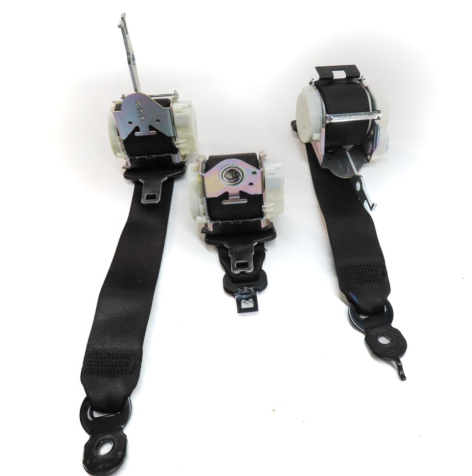 Thumbnail 3: 2012 BMW 550I (F10) REAR LEFT CENTER RIGHT SEAT SEATBELT RETRACTOR SET/3 (Black)