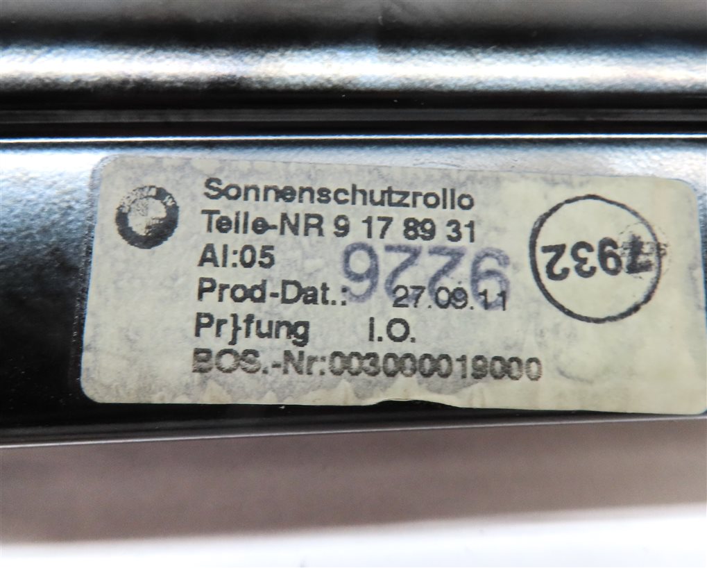 Thumbnail 7: 2011-2016 BMW 528i 535i 550i M5 (F10) REAR BACK GLASS ELECTRIC SUNSHADE w/ MOTOR