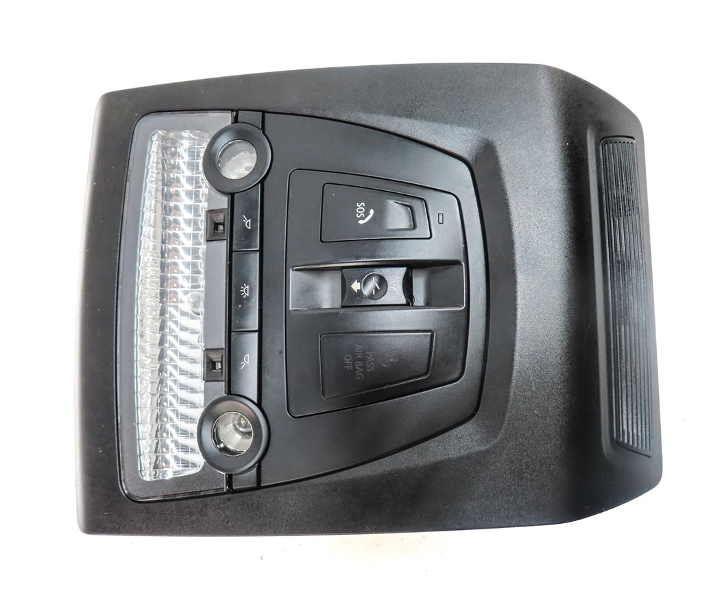 Thumbnail 2: 2012 BMW 550I (F10) FRONT OVERHEAD DOME LIGHT LAMP w/ SWITCHES (Black)