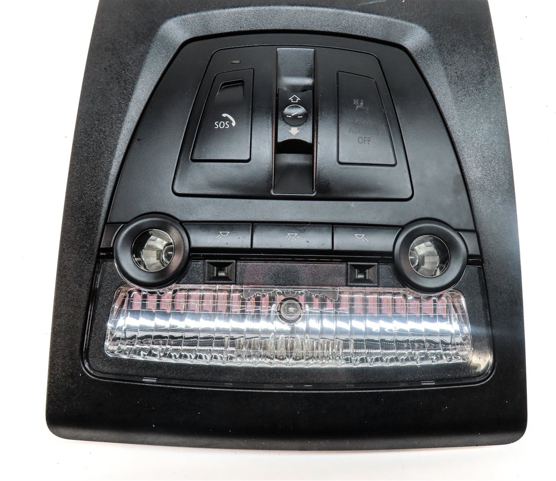 Thumbnail 4: 2012 BMW 550I (F10) FRONT OVERHEAD DOME LIGHT LAMP w/ SWITCHES (Black)