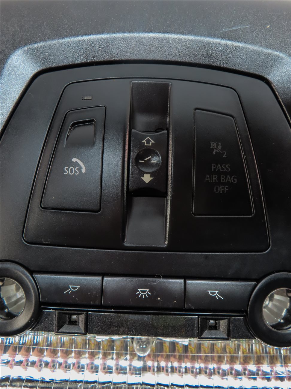 Thumbnail 6: 2012 BMW 550I (F10) FRONT OVERHEAD DOME LIGHT LAMP w/ SWITCHES (Black)