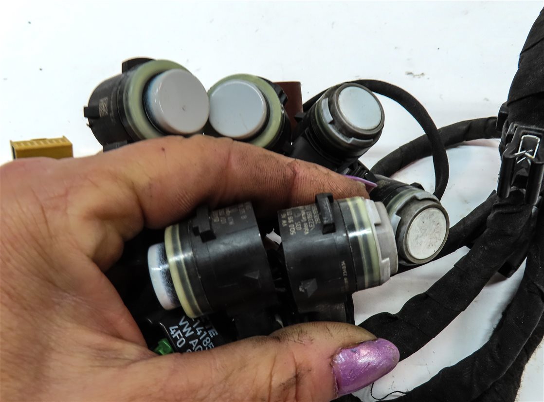 Thumbnail 5: 2019 AUDI Q7 (4M) REAR PDC PARK ASSIST DISTANCE SENSOR SET-6 w/ WIRING HARNESS