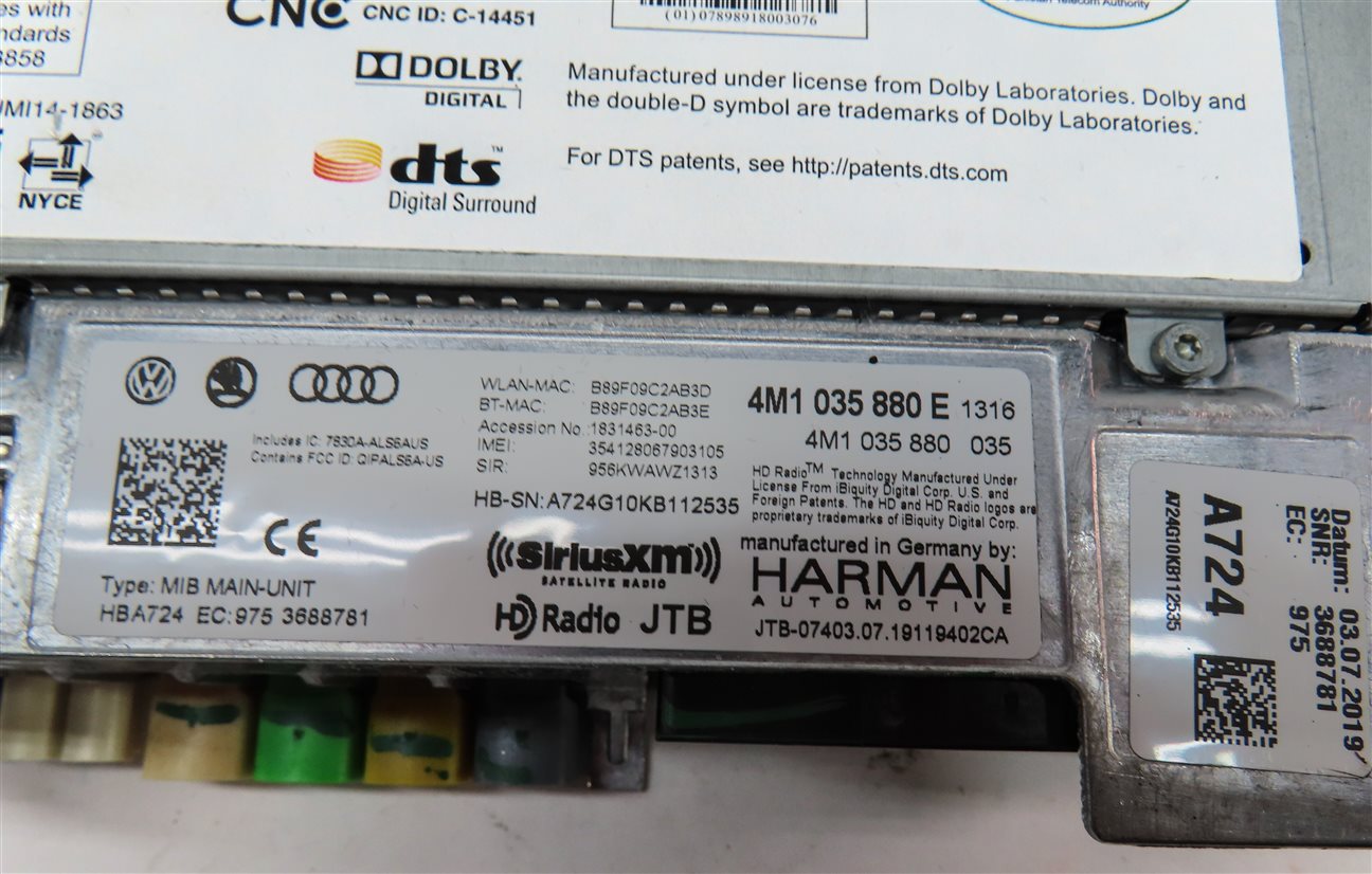 Thumbnail 5: 2019 AUDI Q7 (4M) RADIO STEREO DVD CD SD SIM MMI MULTIMEDIA PLAYER HEAD UNIT