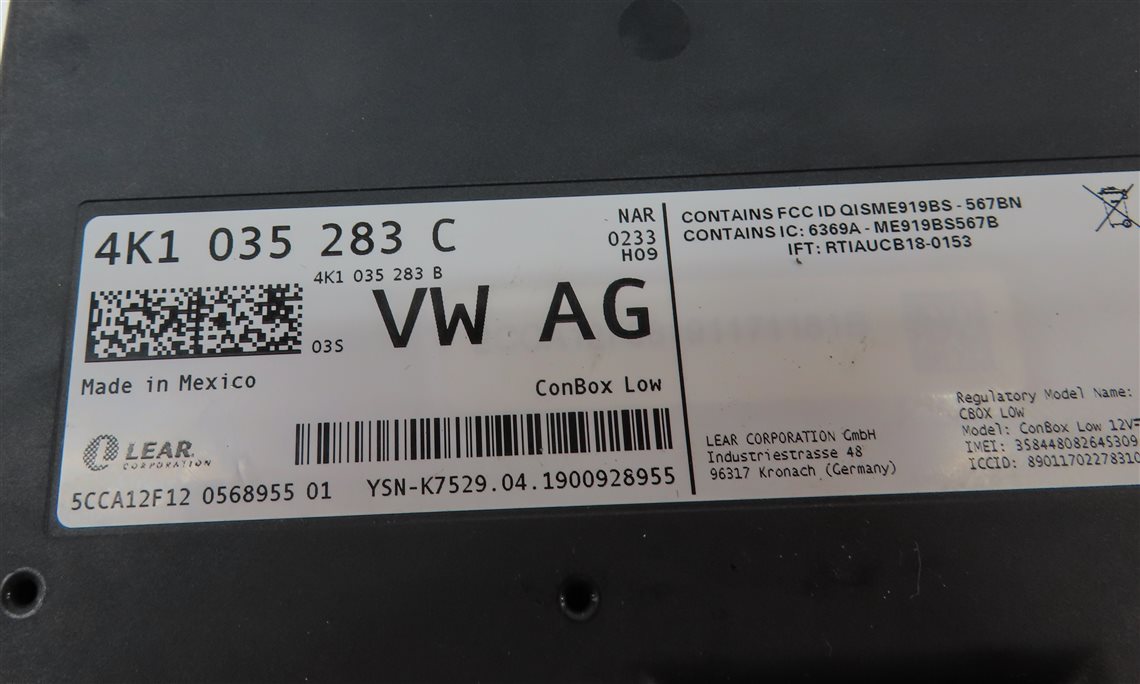 Thumbnail 4: 2019 AUDI Q7 (4M) BLUETOOTH TELEMATICS CELL PHONE COMMUNICATION CONTROL MODULE
