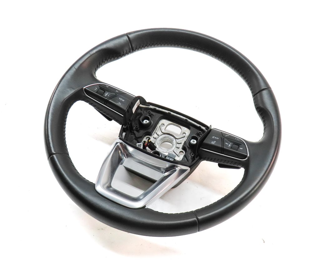 Thumbnail 1: 17-19 AUDI Q7 (4M) 3-SPOKE PADDLE SHIFT STEERING WHEEL w/ SWITCHES (SOUL BLACK)