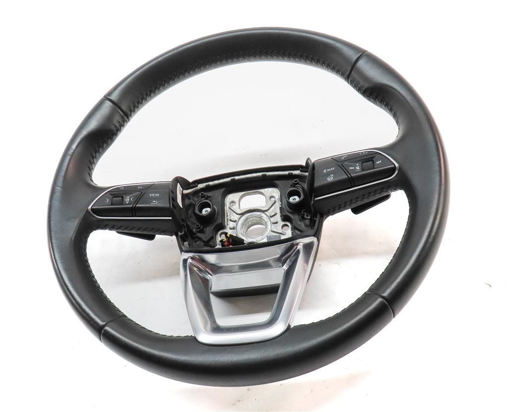 Thumbnail 2: 17-19 AUDI Q7 (4M) 3-SPOKE PADDLE SHIFT STEERING WHEEL w/ SWITCHES (SOUL BLACK)