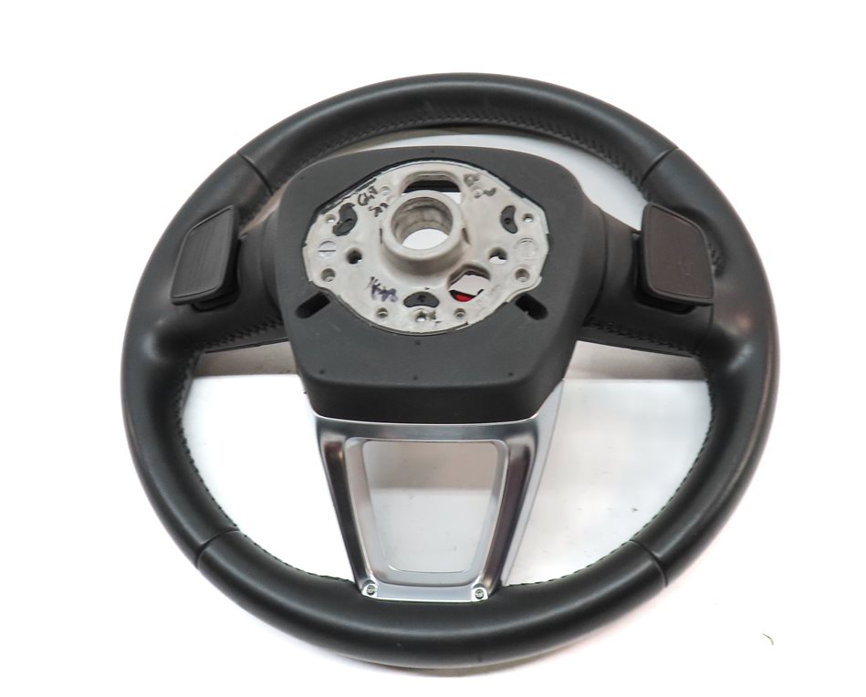 Thumbnail 5: 17-19 AUDI Q7 (4M) 3-SPOKE PADDLE SHIFT STEERING WHEEL w/ SWITCHES (SOUL BLACK)